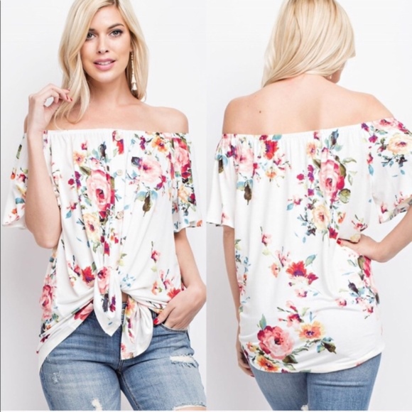 Bellanblue Tops - ADALINE Floral Front Tie top